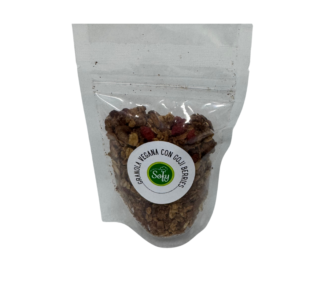 Granola vegana con goji berries 55 g.