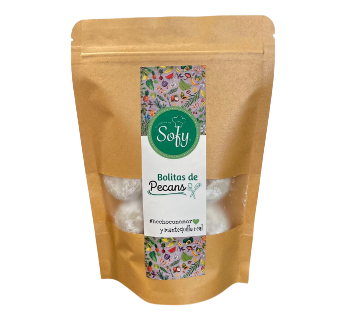 Bolitas de pecans con azucar