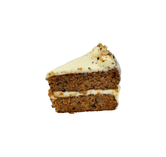 Cake de zanahoria merecumbé porción