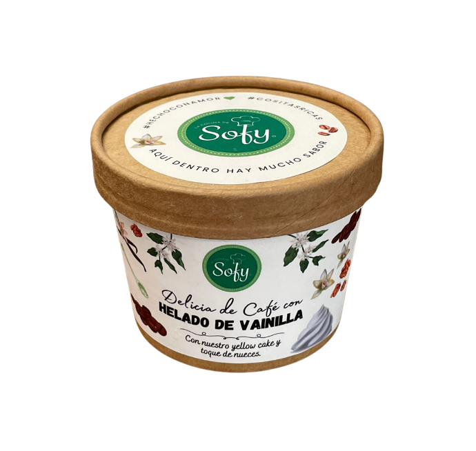 Delicia de café con helado de vainilla 8 oz.