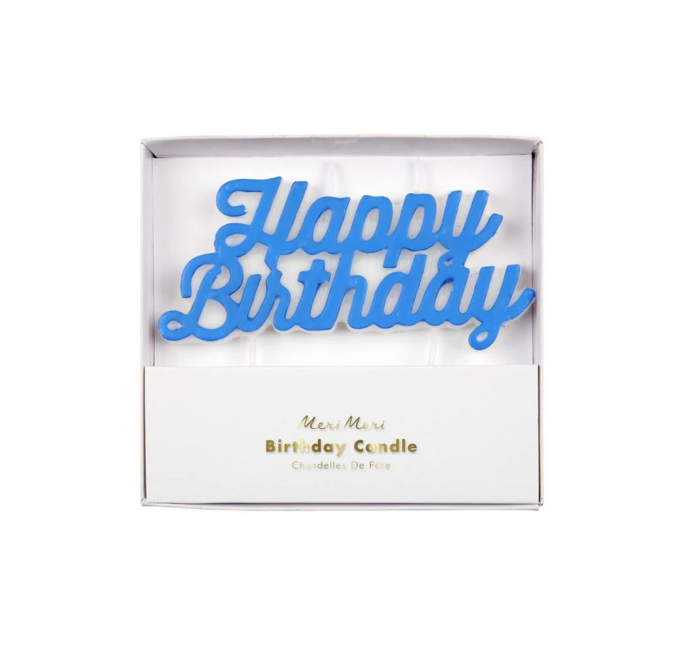 Vela happy birthday blue