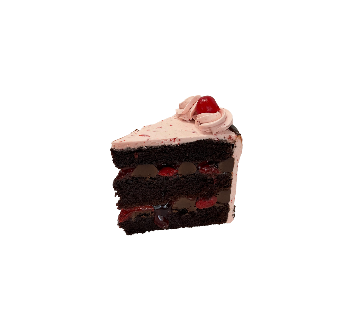 Cake de choco cherry porción