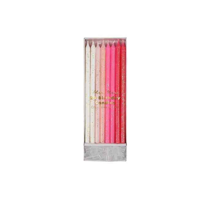 Vela escarchada rosada Mery Mery 24 uds. (copia)
