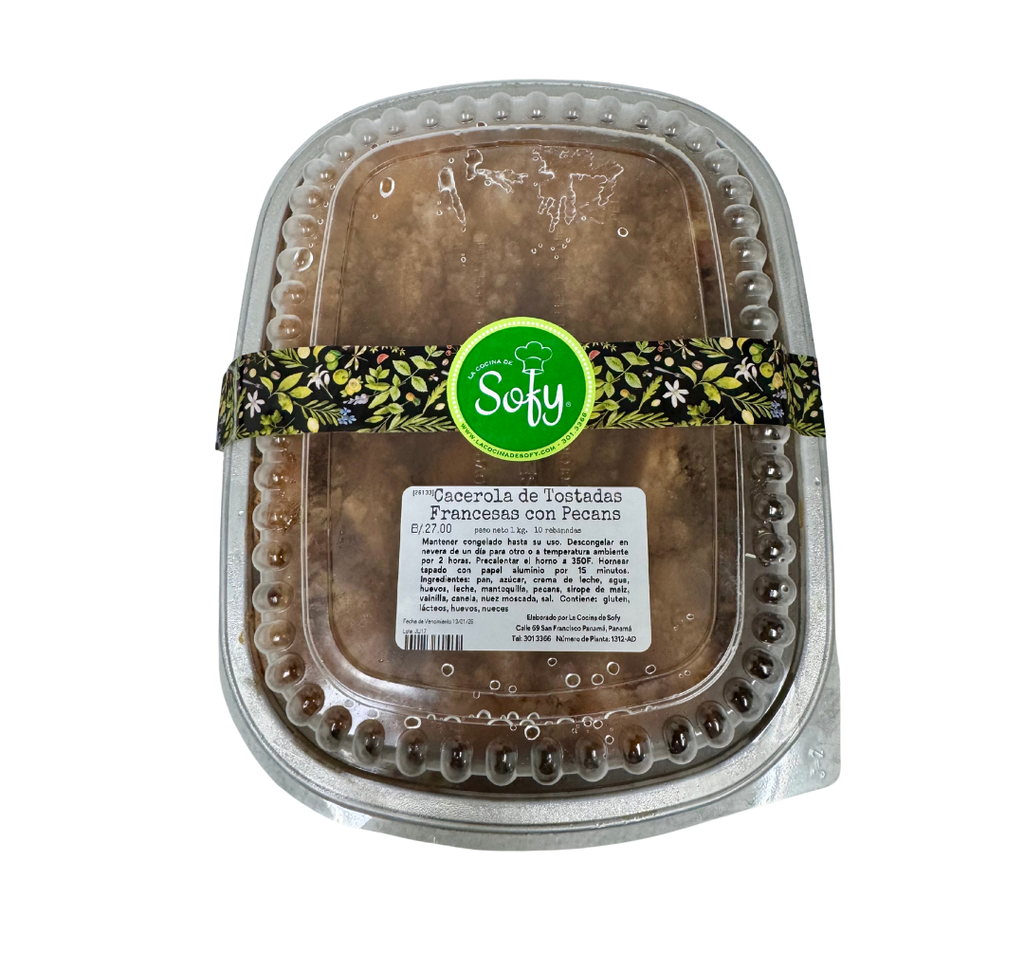 Cacerola de tostadas francesas con pecans 1Kg