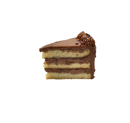 [025006] Yellow cake de vainilla con buttercream de nutella porción