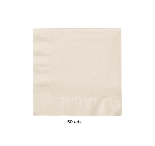 [025147] Servilletas chicas cremas ivory 50 uds.