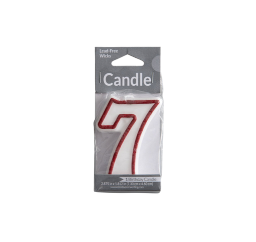 [025458] Vela Candle  3" Red Outlined #7