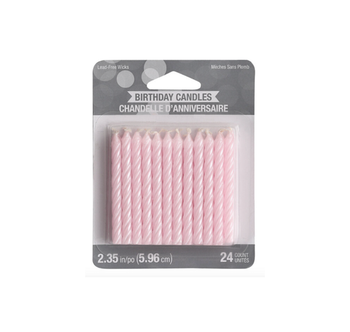 [025255] Vela iridescent spiral candle 24 uds.