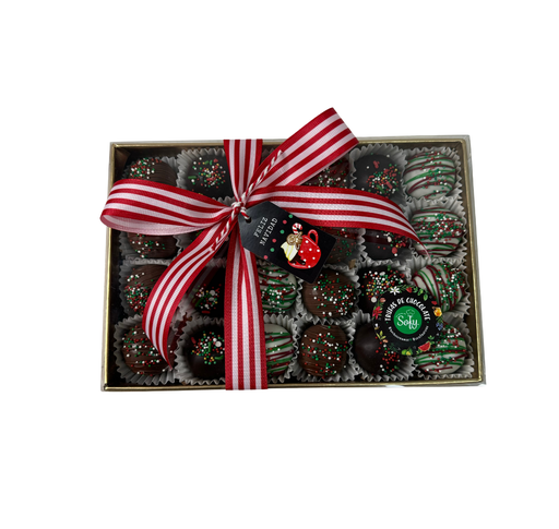 [024726] Caja con trufas de chocolate 24 uds.