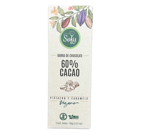 [7708100367445] Barra de chocolate con pistacho y caramelo vegano